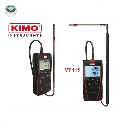 Máy đo tốc độ, lưu lượng gió và nhiệt độ KIMO VT 115